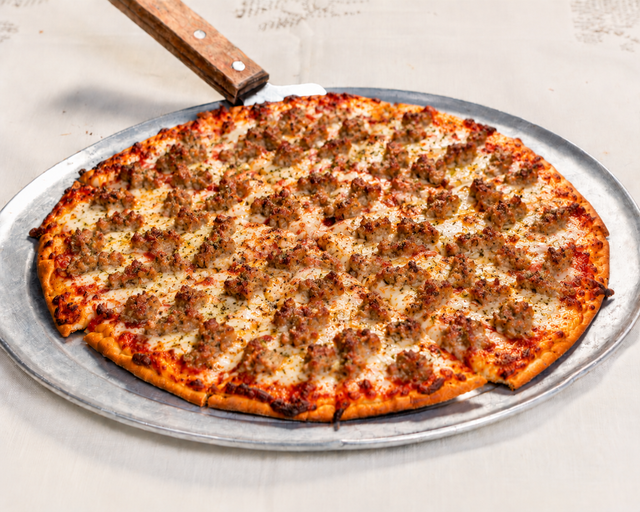 14" Sausage Pizza.