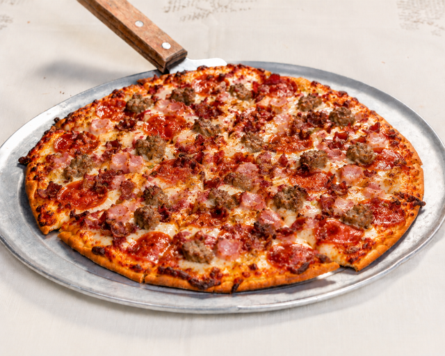 10" Four Meat Pizza.